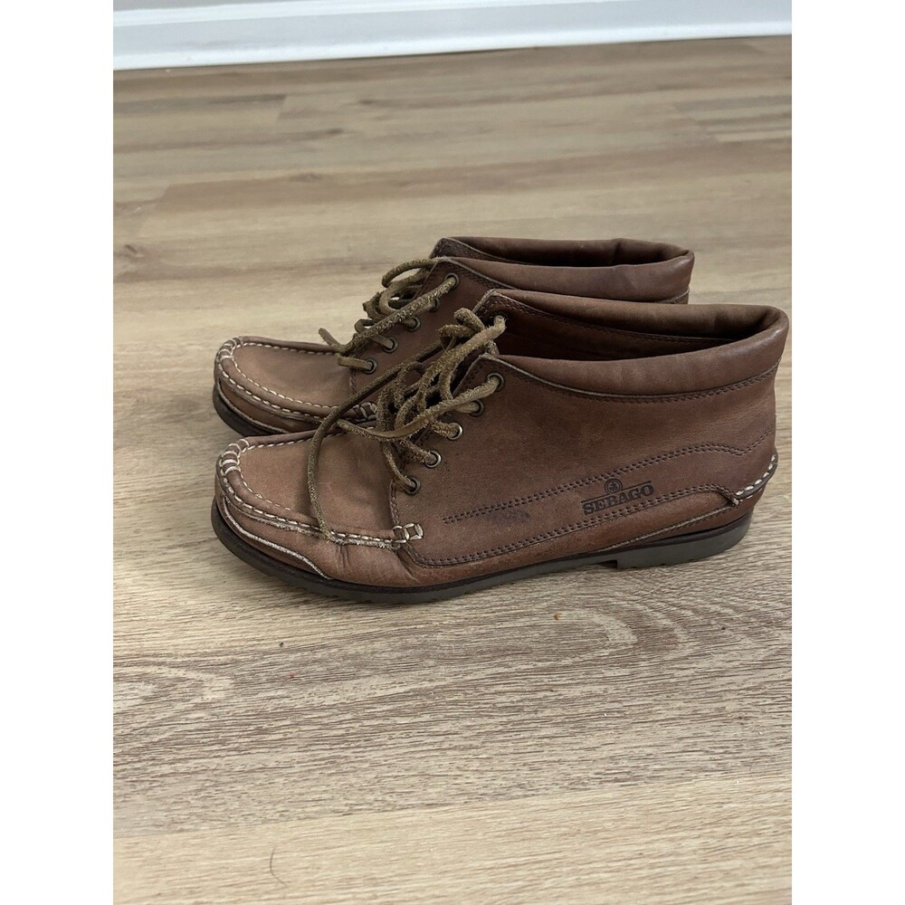 Sebago Leather Lace Up Size 7.5 M Eye Chukka Brown Women’s